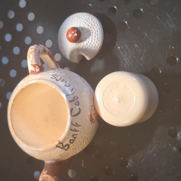 England Banff Cablvcars Mini Teapot Kettle Elf Signed British Manor Ware Signed - Picture 12 of 12